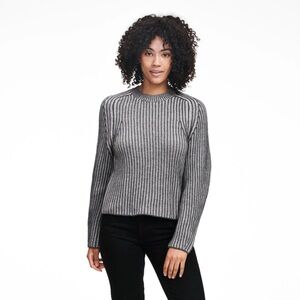 NAADAM Charcoal Ribbed Knit Sweater